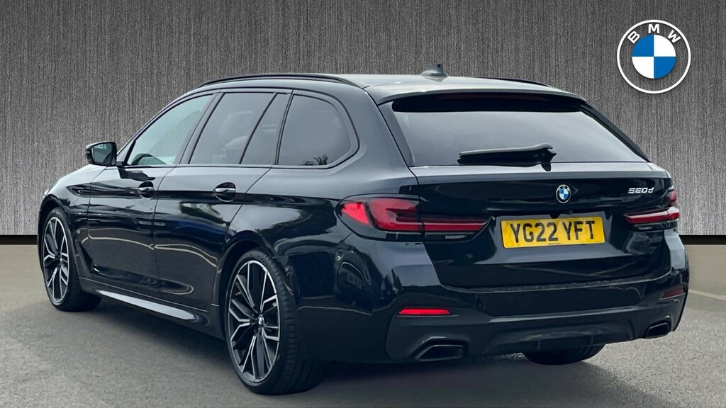BMW 5 Series 2.0 520D Mht M Sport Touring Steptronic Euro 6 S Black #2