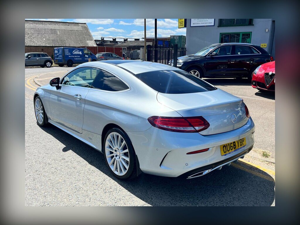 Mercedes-Benz C Class 2.1 C220d Amg Line Premium Coupe G-tr OU68YBP Silver #3