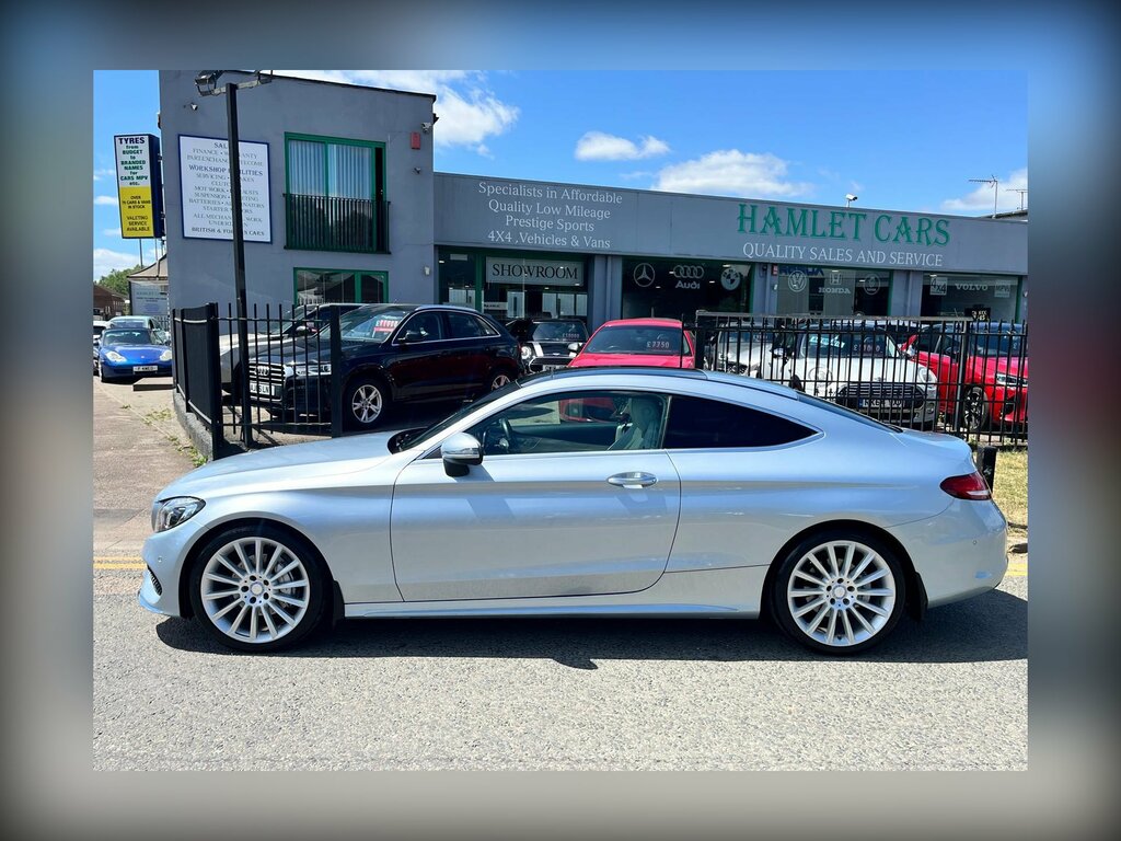 Mercedes-Benz C Class 2.1 C220d Amg Line Premium Coupe G-tr Silver