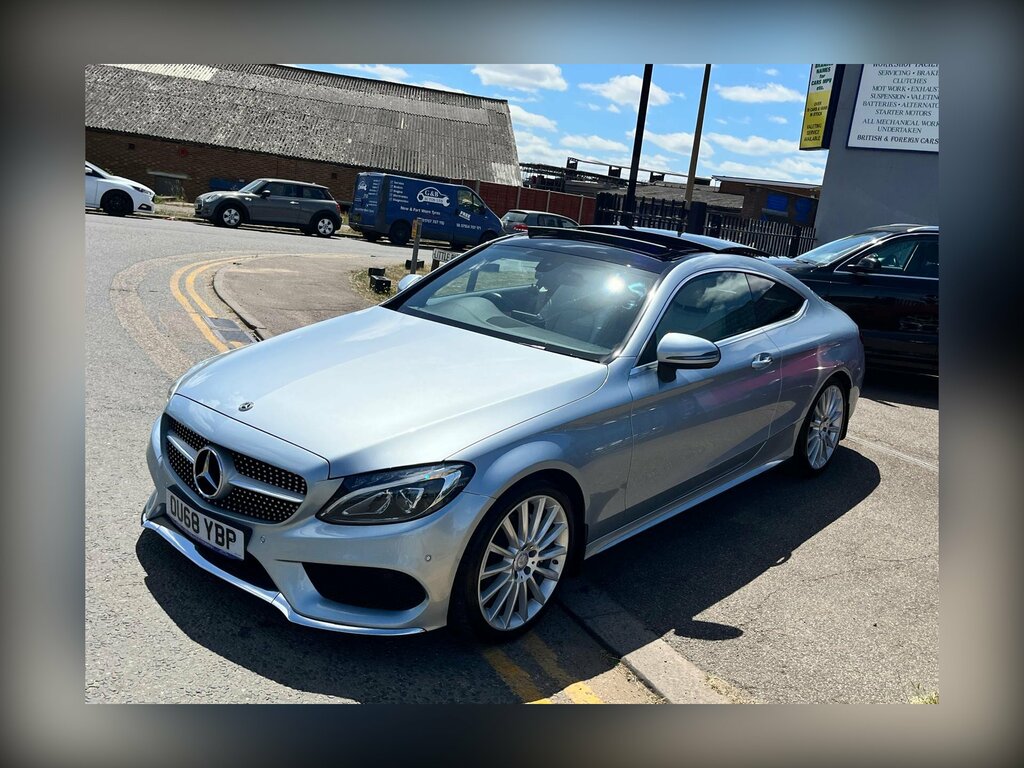 Mercedes-Benz C Class 2.1 C220d Amg Line Premium Coupe G-tr OU68YBP Silver #2