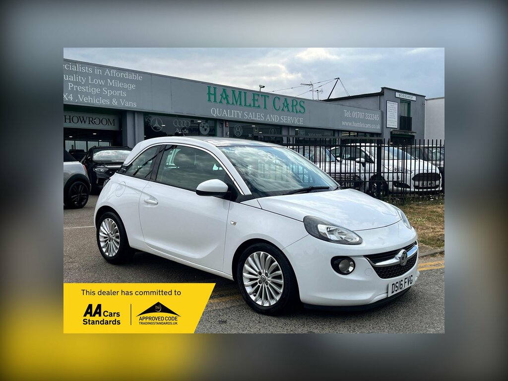 Vauxhall Adam 1.4I Glam Hatchback Euro 6 87 P White