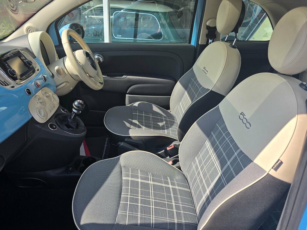 Fiat 500 1.2 Lounge Hatchback Euro 6 Ss Blue #6