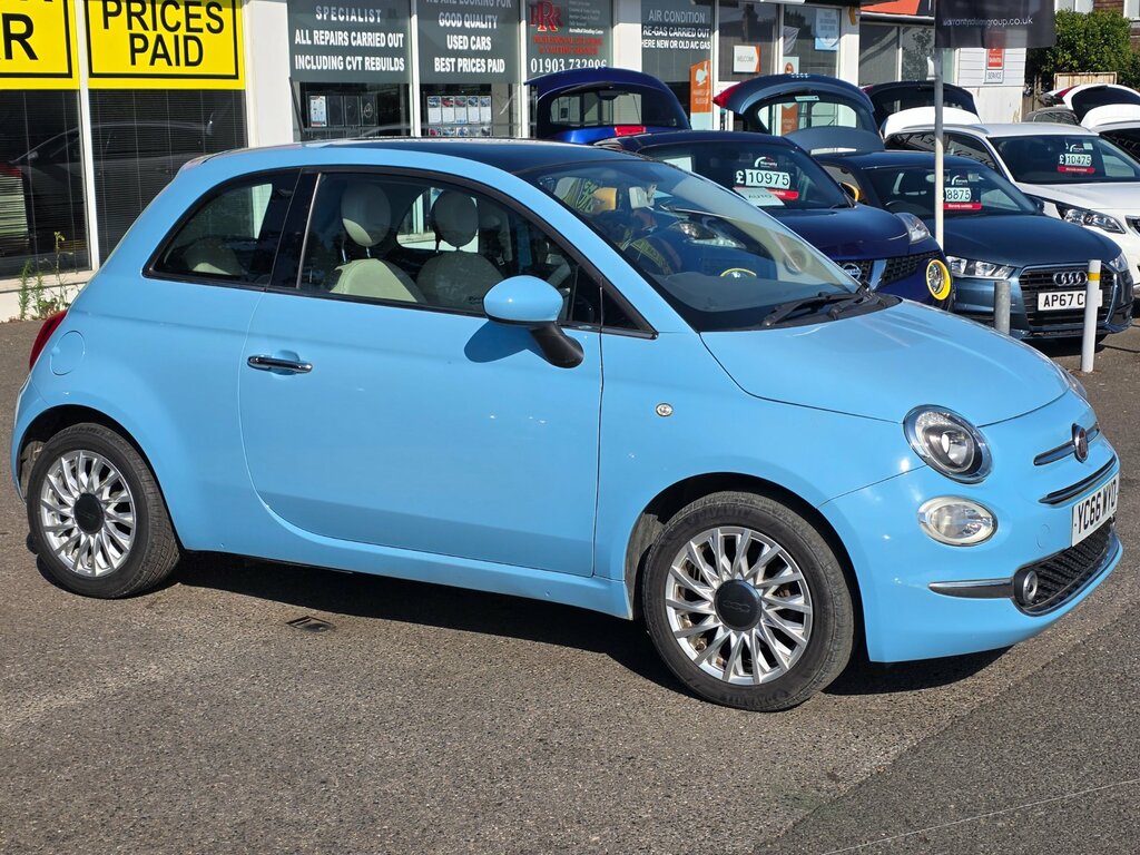 Fiat 500 1.2 Lounge Hatchback Euro 6 Ss Blue
