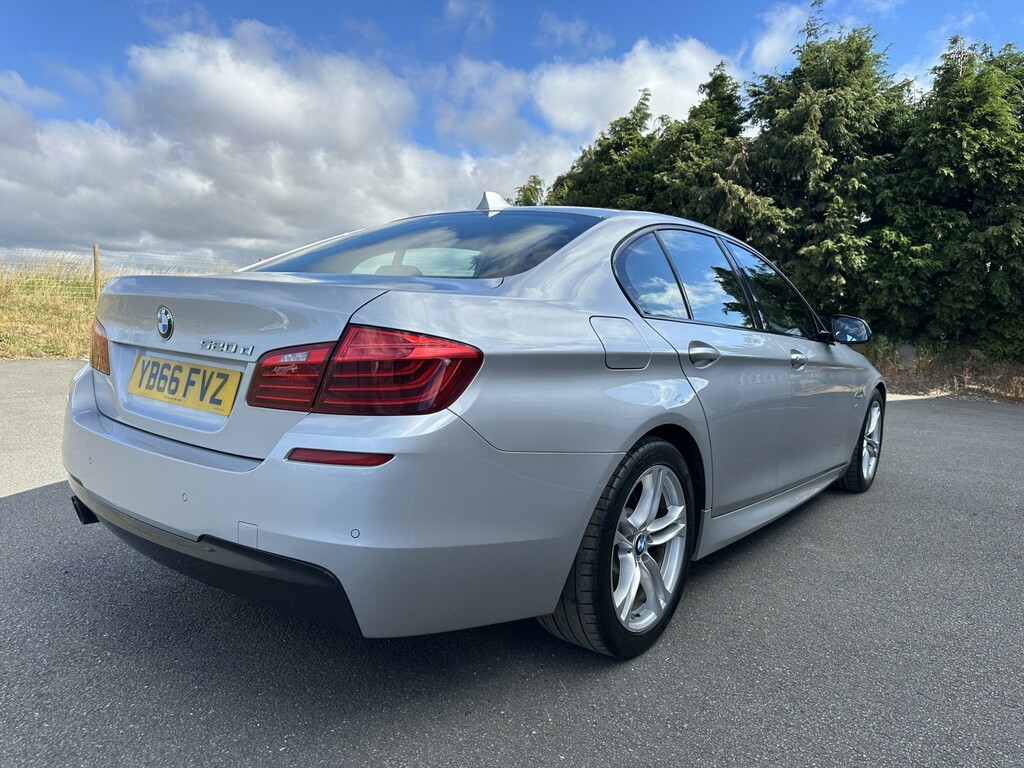 BMW 5 Series Saloon 2.0 520D M Sport Saloon 201666 YB66FVZ Silver #5