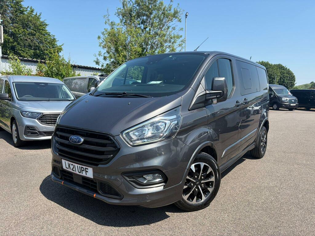 Ford Transit Custom 2.0 320 Ecoblue Sport Crew Van Double Cab Dies LK21UPF Grey #3