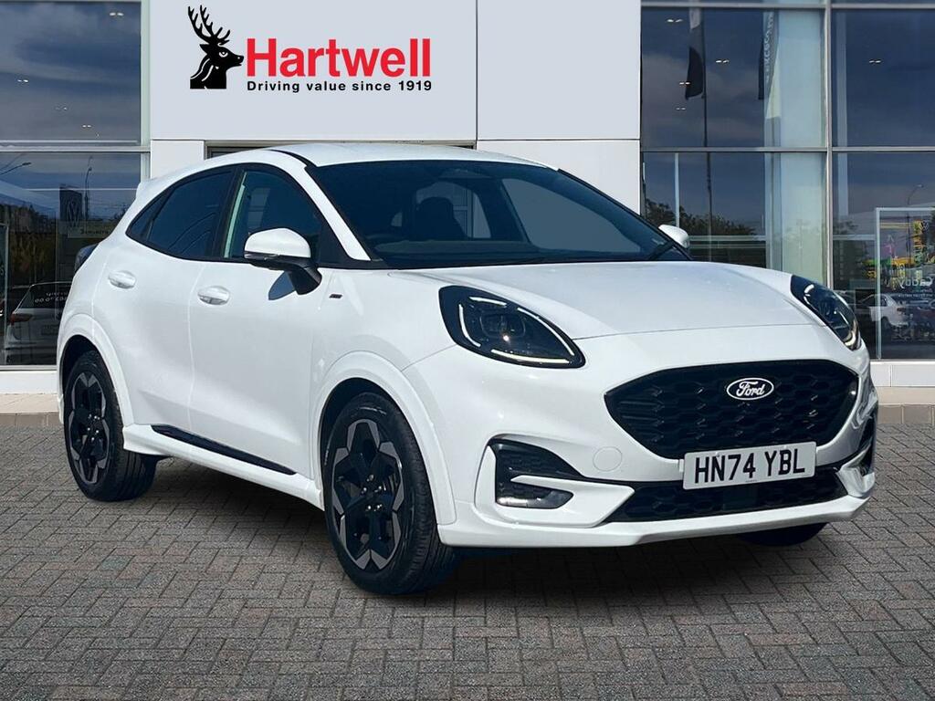 Ford Puma 1.0T Ecoboost Mhev St-line X Suv Hybrid HN74YBL White