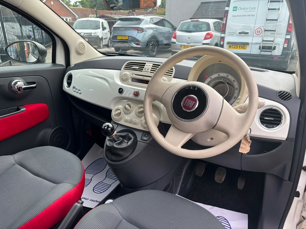 Fiat 500 1.2 Pop Hatchback Euro 6 Ss White #2
