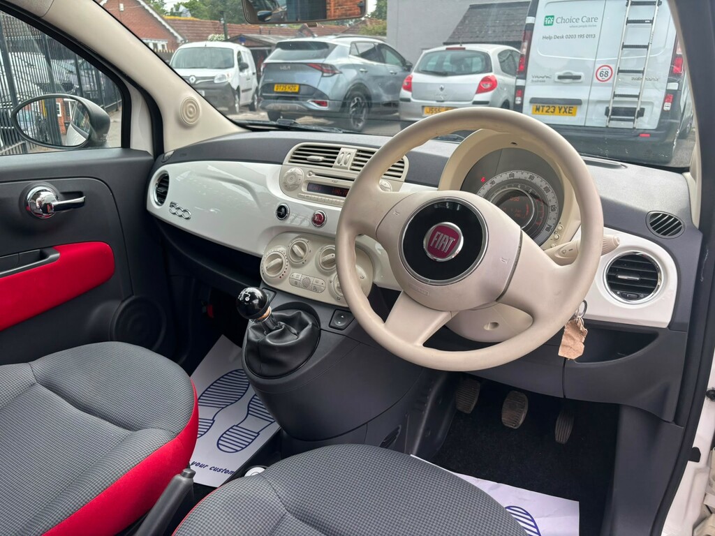 Fiat 500 1.2 Pop Hatchback Euro 6 Ss White #2