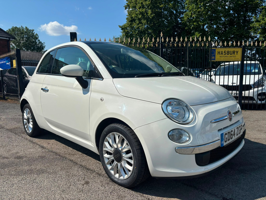 Fiat 500 1.2 Lounge Hatchback Dualogic Euro 6 S GD64ZGP White