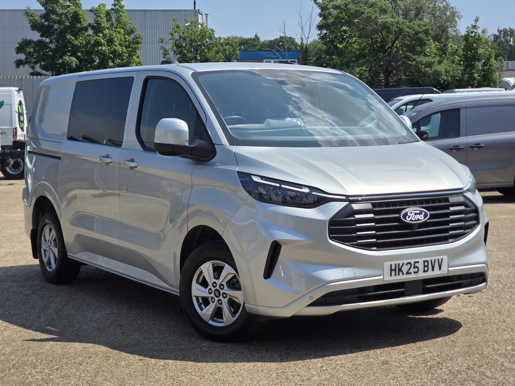 Ford Transit Custom 2.0 Ecoblue 136Ps H1 Double Cab Van Limited HK25BVV Silver