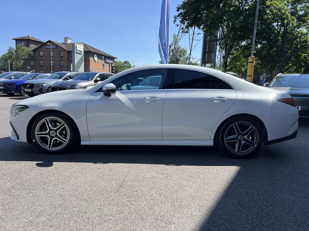 Mercedes-Benz CLA Class Cla 180 Amg Line Exec Coupe My24 2023 White #2