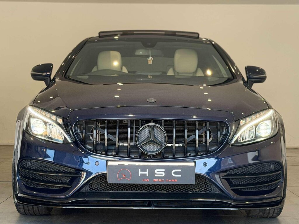 Mercedes-Benz C Class 2.0 C200 Amg Line Premium Coupe G-tro Blue #2