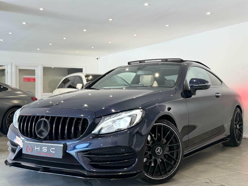 Mercedes-Benz C Class 2.0 C200 Amg Line Premium Coupe G-tro Blue #4