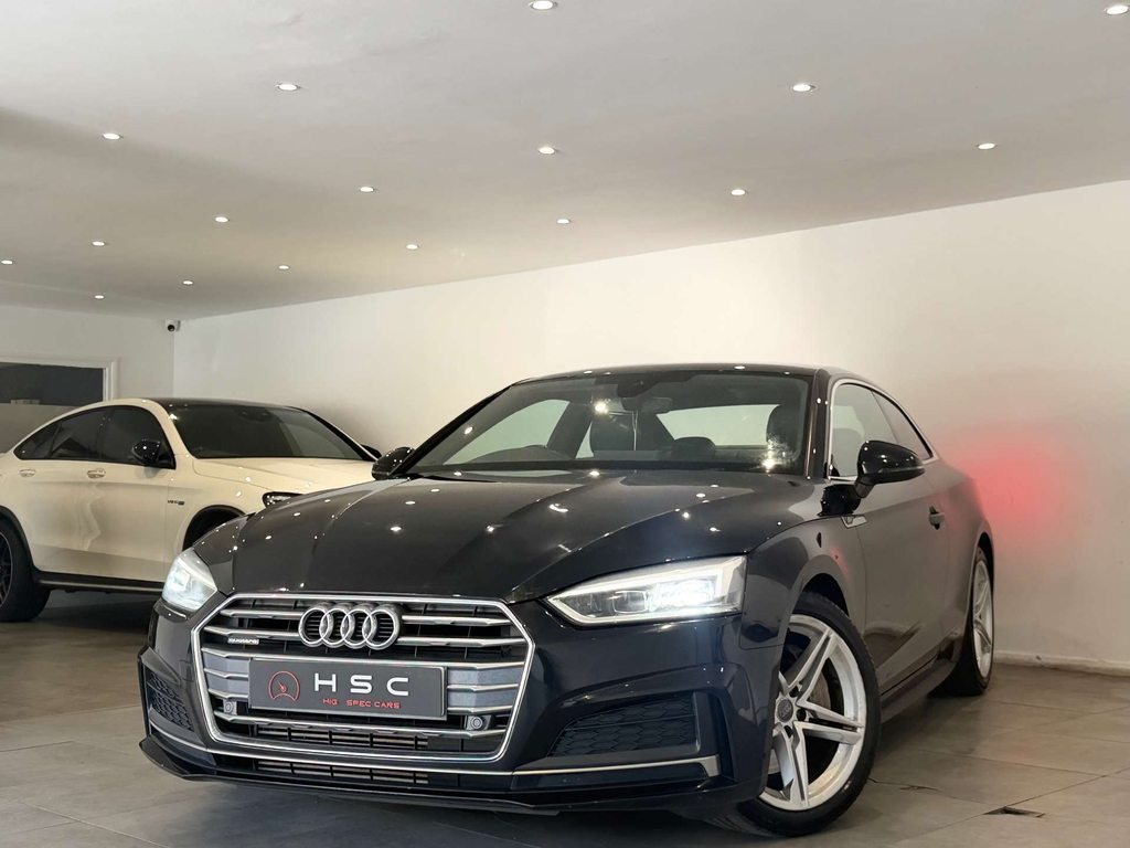 Audi A5 Tfsi S Line Coupe S Tronic Quattro Euro 6 KT67COJ Black #4