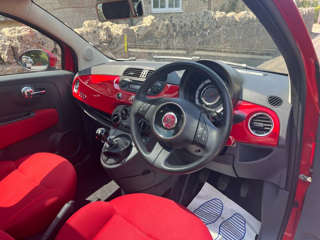 Fiat 500 1.2 Lounge Hatchback Euro 5 Ss Red #3