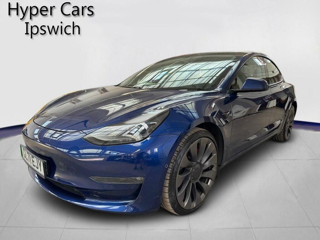Tesla Model 3 Saloon Dual Motor Performance 4Wde Per GL71EJY Blue #3