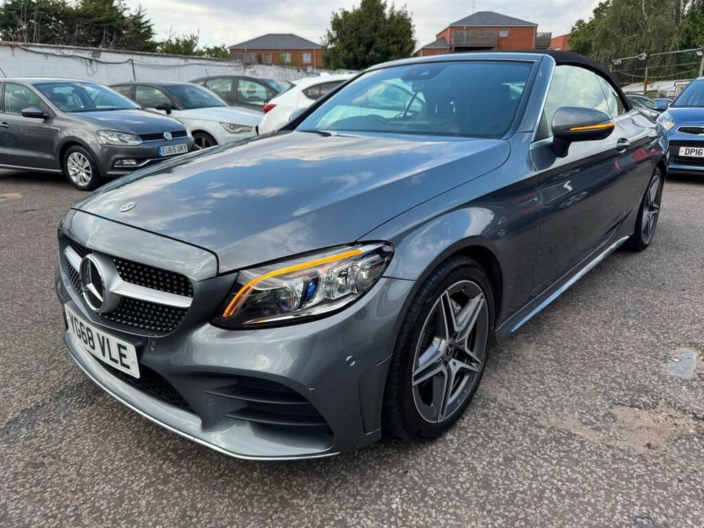 Mercedes-Benz C Class Convertible 1.5 C200 Mhev Amg Line Premium Cabri YG68VLE Grey #2