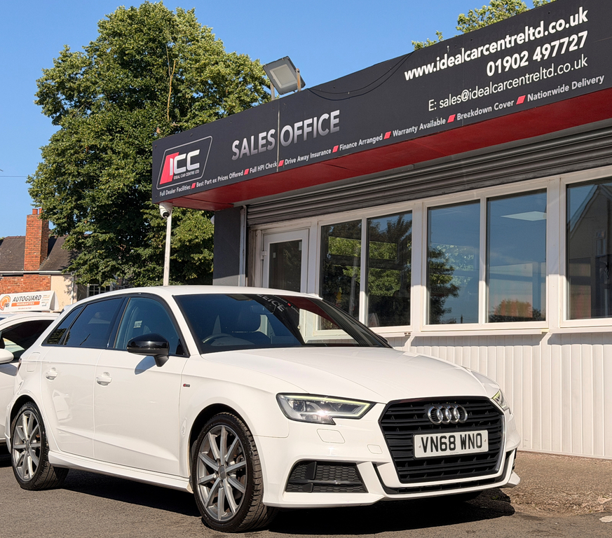 Audi A3 1.0 Tfsi 30 Black Edition Sportback Man VN68WNO White #5