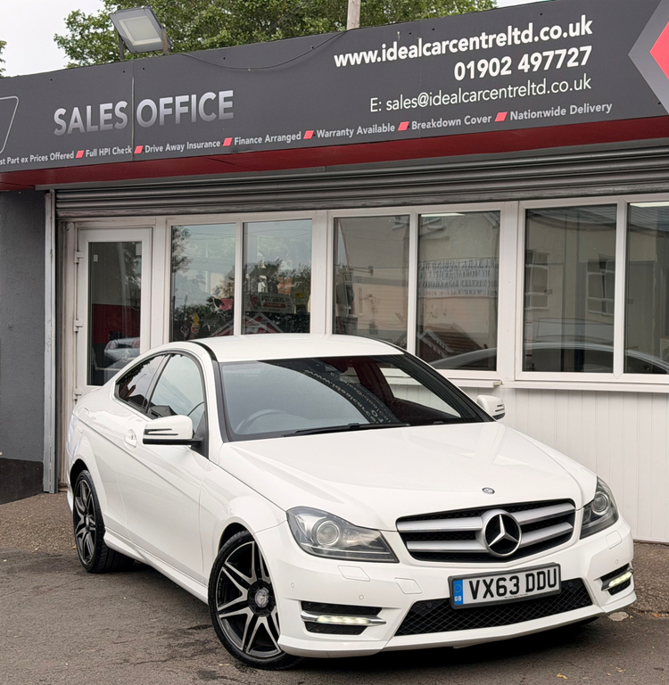 Mercedes-Benz C Class 1.6 Amg Sport Plus Coupe G-tronic Euro VX63DDU White #2