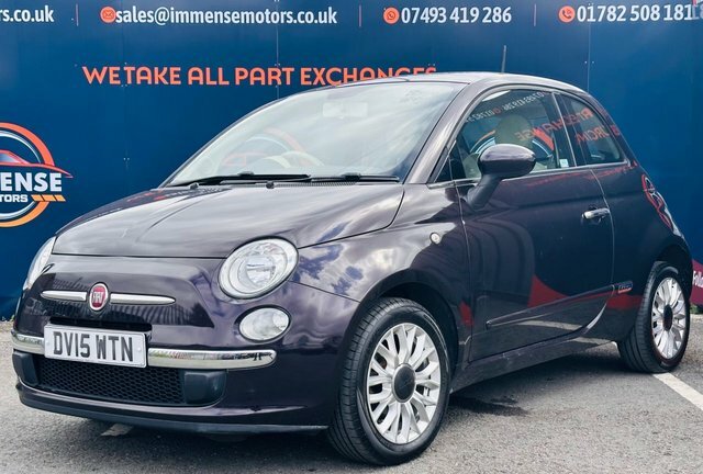 Fiat 500 Lounge Hatchback Blue #3