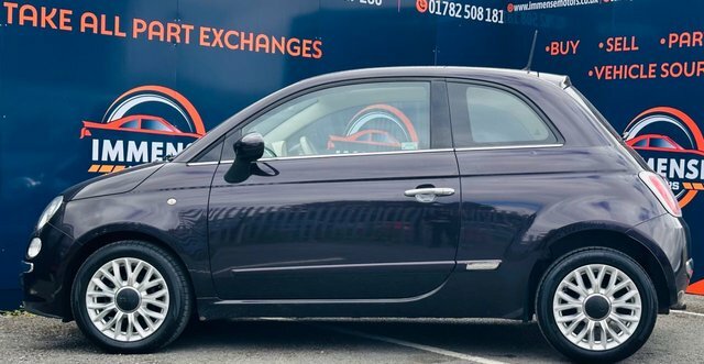 Fiat 500 Lounge Hatchback Blue #4