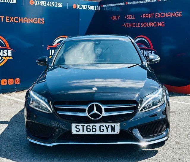 Mercedes-Benz C Class C200d Amg Line Saloon ST66GYW Black #2