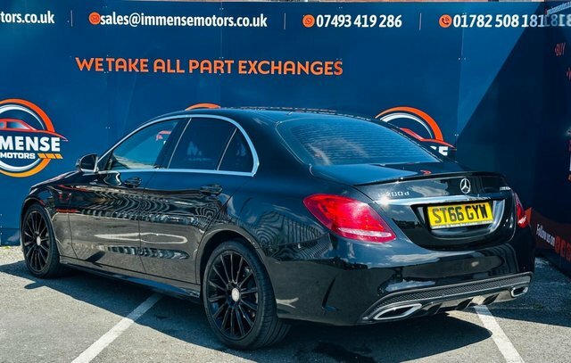 Mercedes-Benz C Class C200d Amg Line Saloon ST66GYW Black #5