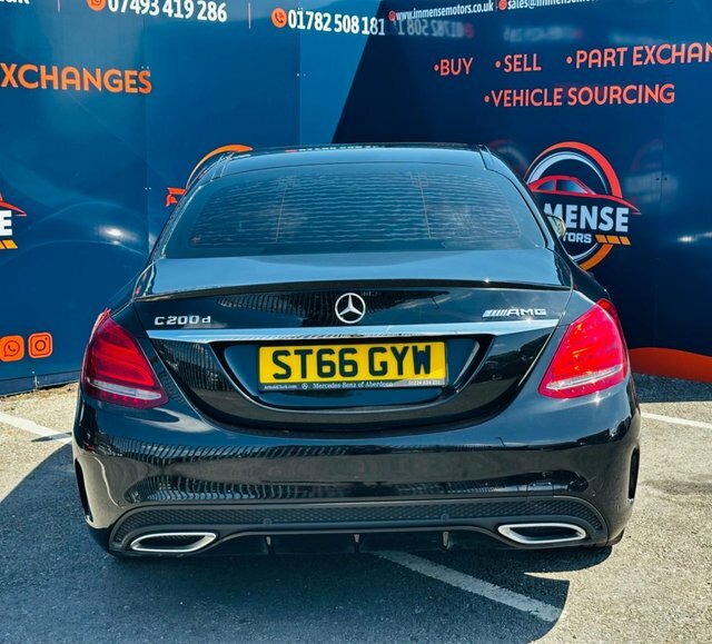 Mercedes-Benz C Class C200d Amg Line Saloon ST66GYW Black #6