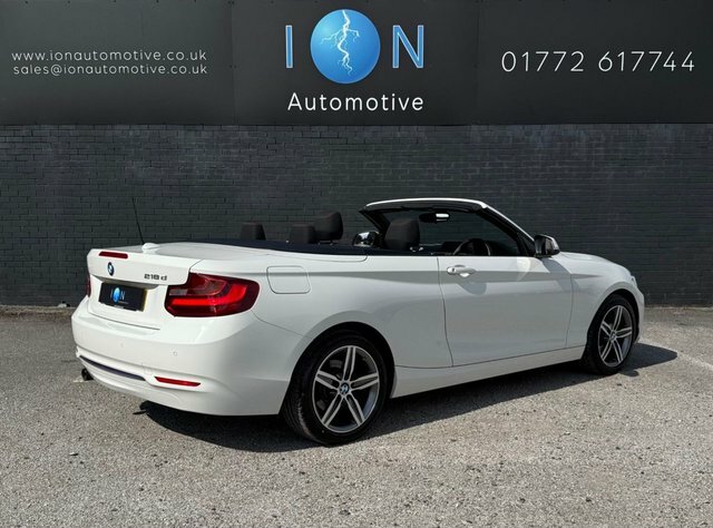 BMW 2 Series 2.0 218D Sport Convertible Sat Nav Park Sensors E White