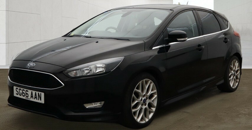 Ford Focus Hatchback 1.5 Tdci Zetec S 2016 SG66AAN Black #3