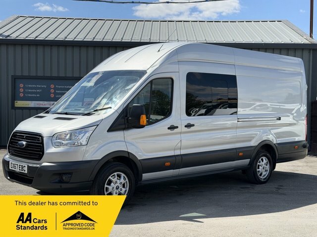 Ford Transit Custom 2.0 350 Ecoblue Crew Van Double Cab 6Dr Man Silver