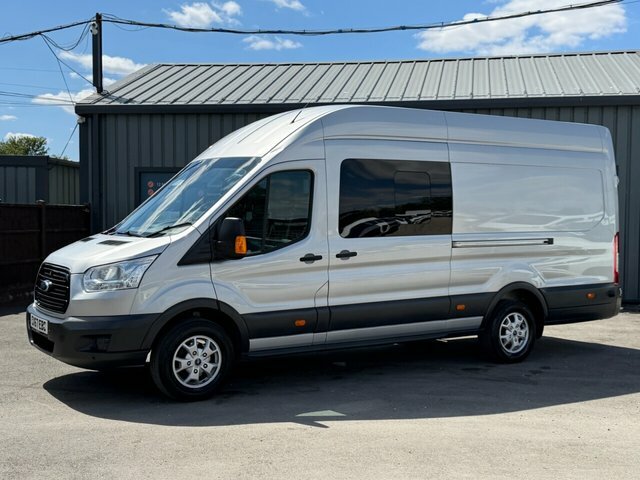 Ford Transit Custom 2.0 350 Ecoblue Crew Van Double Cab 6Dr Man Silver #3