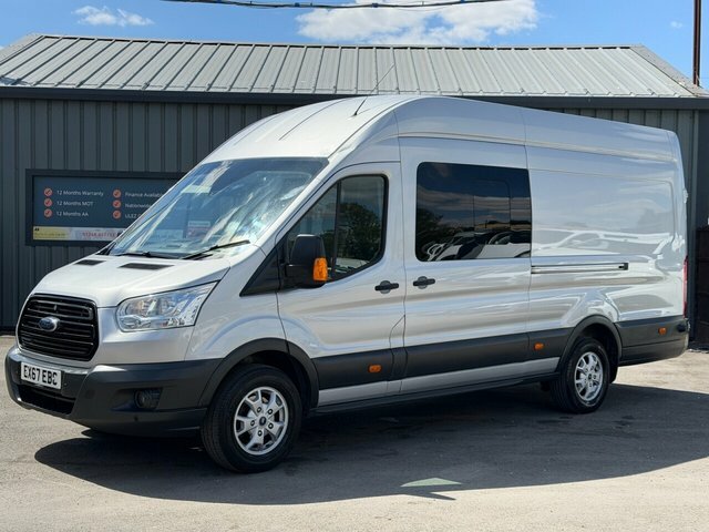 Ford Transit Custom 2.0 350 Ecoblue Crew Van Double Cab 6Dr Man Silver #2