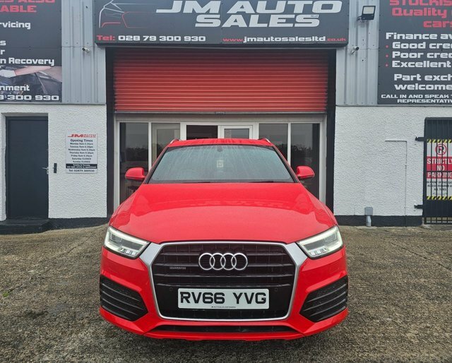 Audi Q3 2.0 Tdi S Line Plus Suv Quattro RV66YVG Red #3