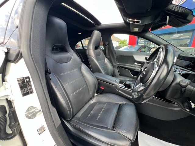 Mercedes-Benz CLA Class 2021 1.3 Cla180 Amg Line Premium Plus 2 Coupe 7G White #4