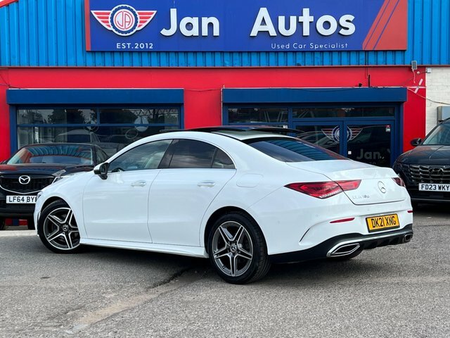 Mercedes-Benz CLA Class 2021 1.3 Cla180 Amg Line Premium Plus 2 Coupe 7G White #2