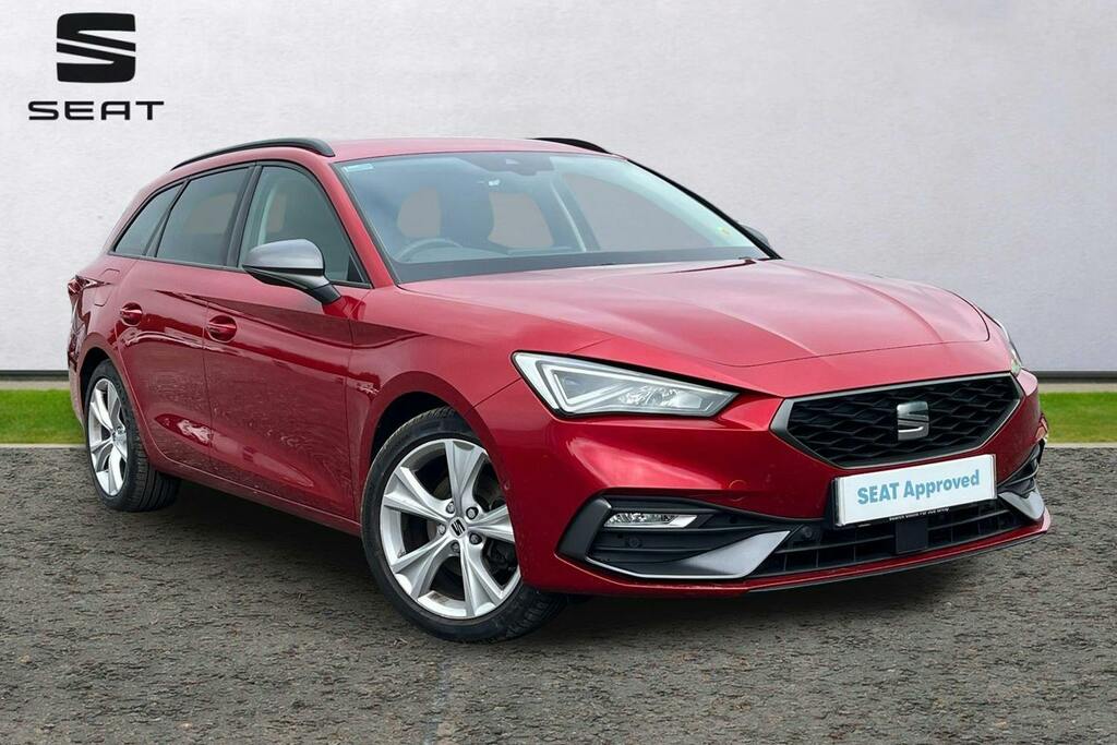 Seat Leon 1.5 Etsi Mhev Fr Estate Hybrid Dsg GK21FXV Red