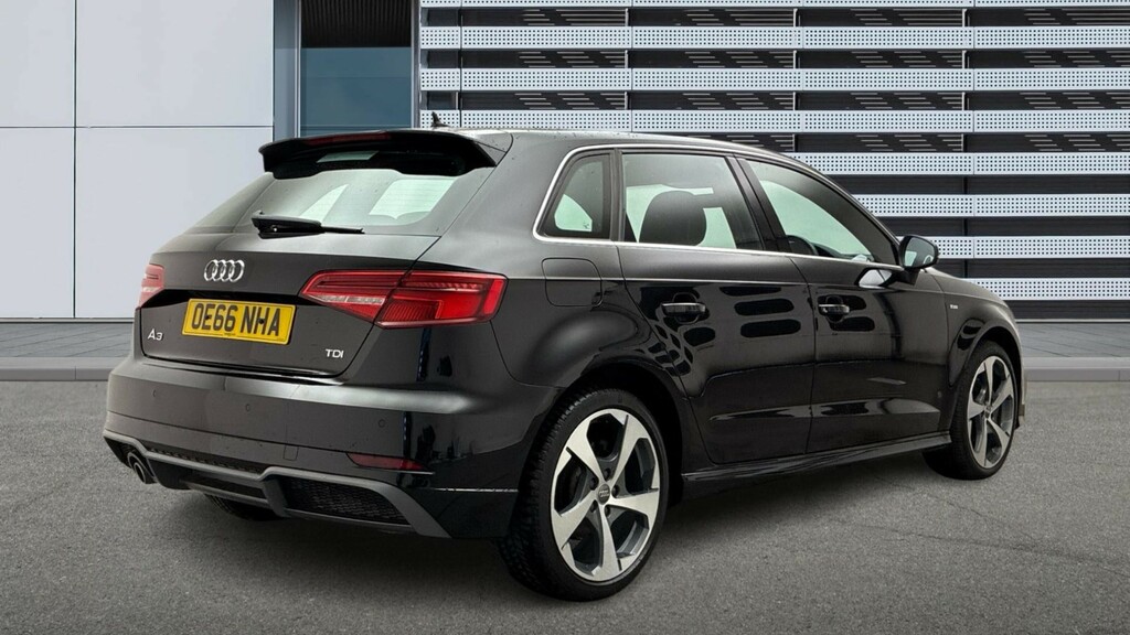 Audi A3 1.6 Tdi S Line Sportback Euro 6 Ss Black #3