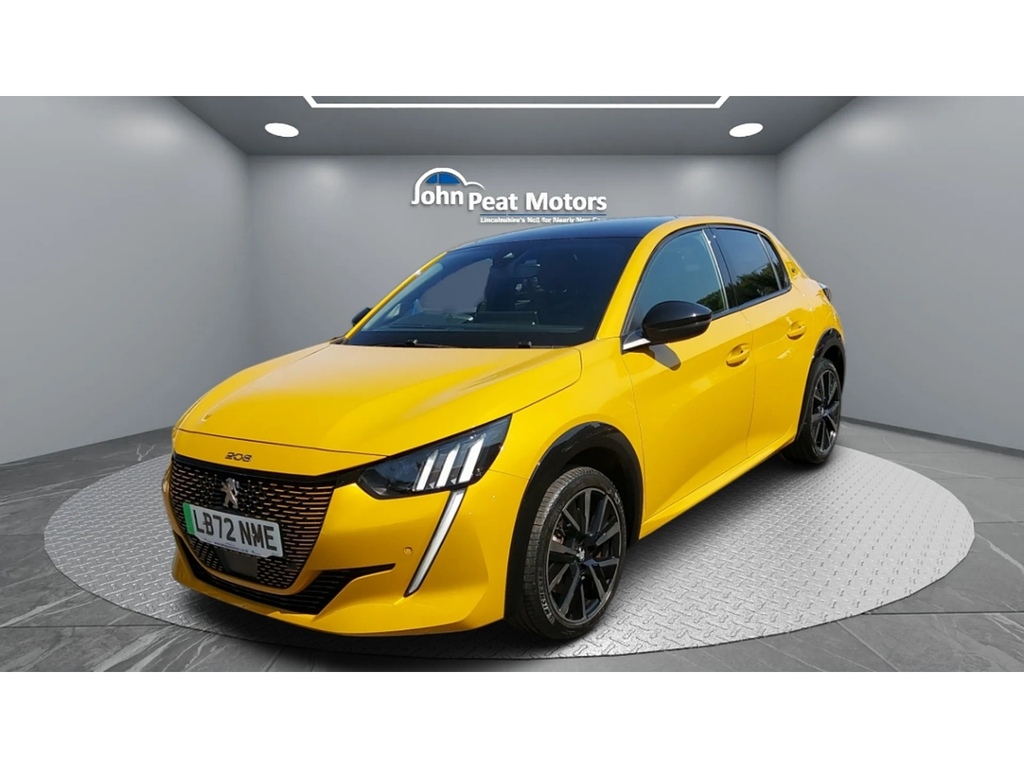 Peugeot e-208 Gt Yellow