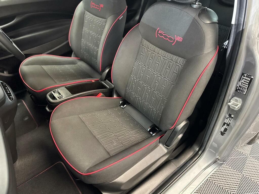 Fiat 500E Red Sat Black #15