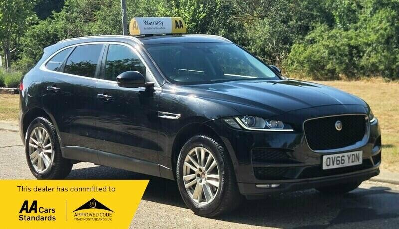 Jaguar F-Pace 2.0 D180 Portfolio Awd Euro 6 Ss OV66YDN Black #3