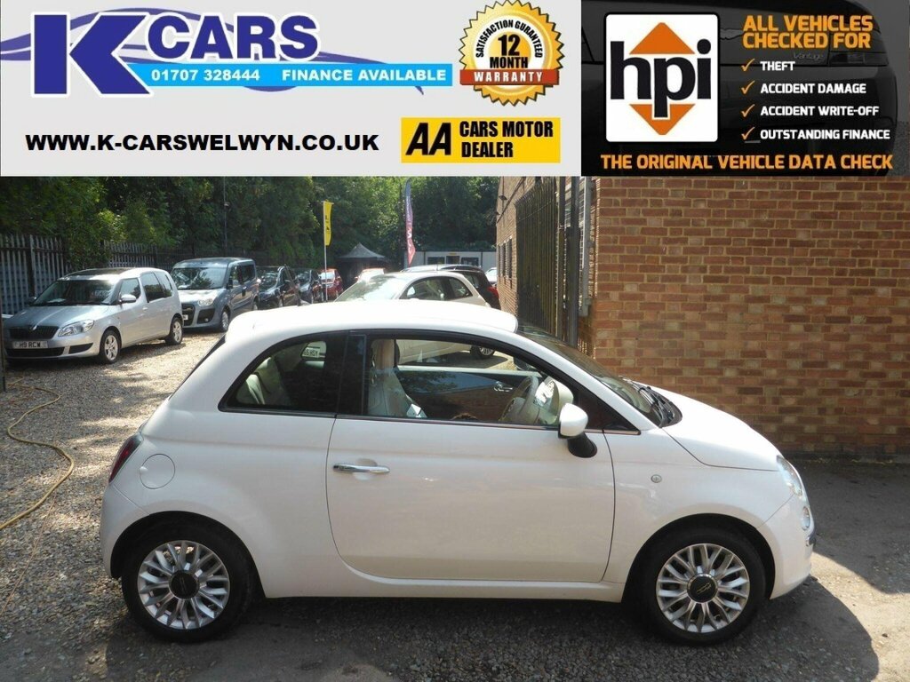 Fiat 500 1.2 Pop Star Euro 6 Ss White