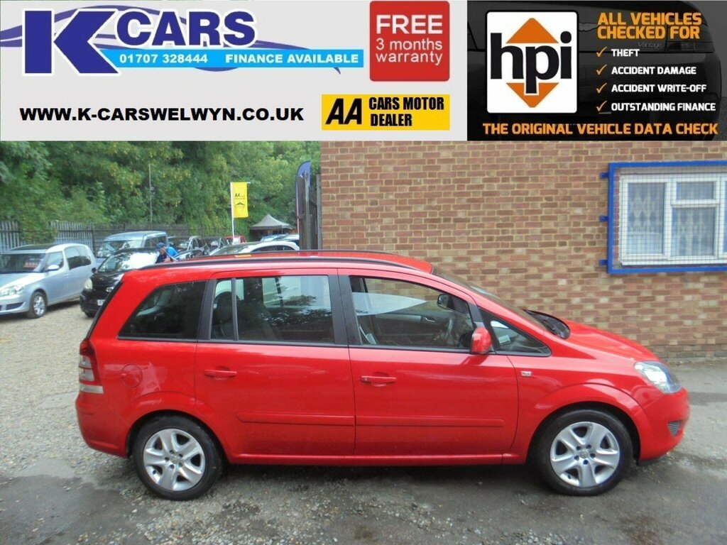 Vauxhall Zafira 1.6 16V Exclusiv Euro 5 Red