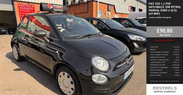 Fiat 500 Pop Hatchback Black