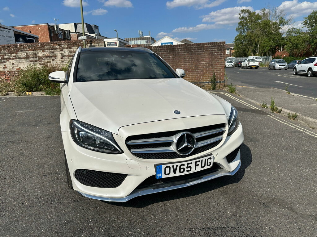 Mercedes-Benz C Class 2.1 C250d Amg Line Premium Plus Estate Diese OV65FUG White #3