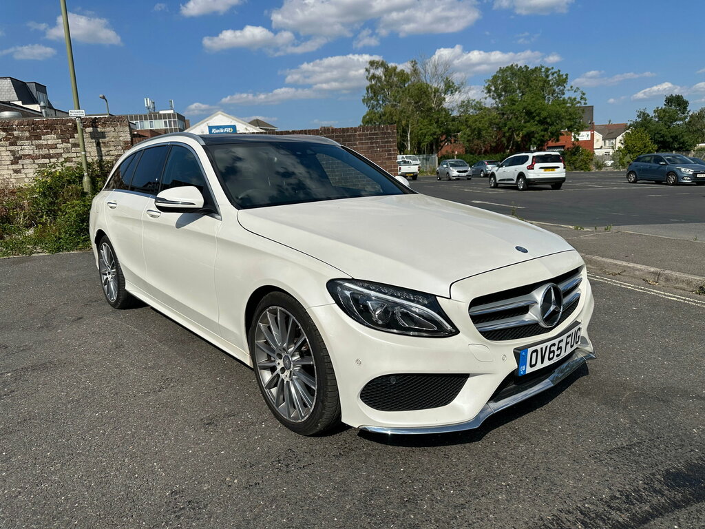 Mercedes-Benz C Class 2.1 C250d Amg Line Premium Plus Estate Diese White
