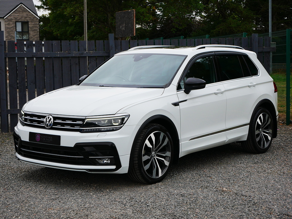 Volkswagen Tiguan 2.0 Tdi R-line 4Motion Euro 6 U3390 Ule White #4