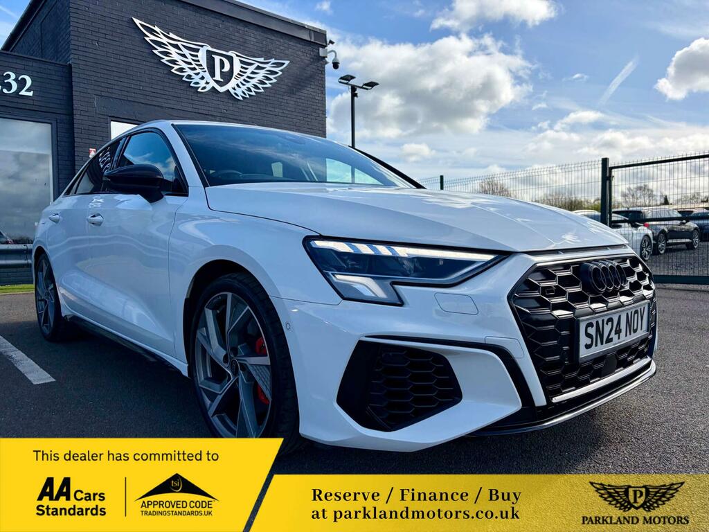 Audi S3 2.0 Tfsi Black Edition S Tronic Quattro Euro 6 S SN24NOY White