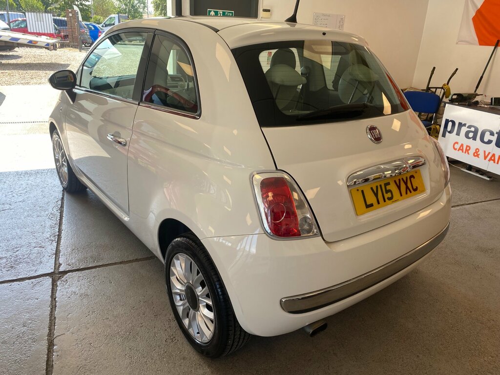 Fiat 500 1.2 Lounge Hatchback Euro 6 Ss White #4
