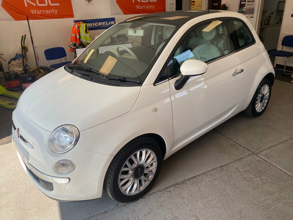 Fiat 500 1.2 Lounge Hatchback Euro 6 Ss White #6